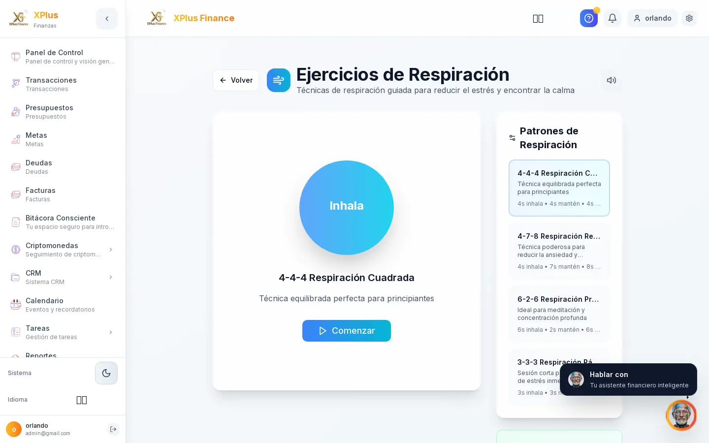 Ejercicios de Respiración